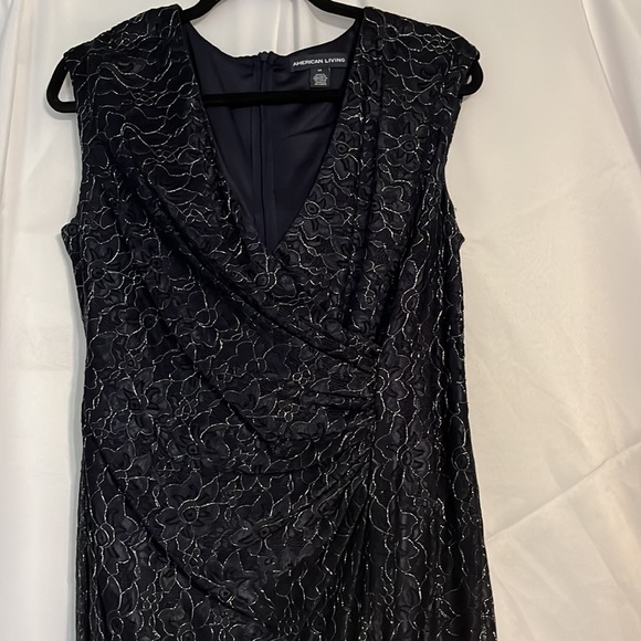 American Living Dress Navy and Silver - Picture 3 of 5